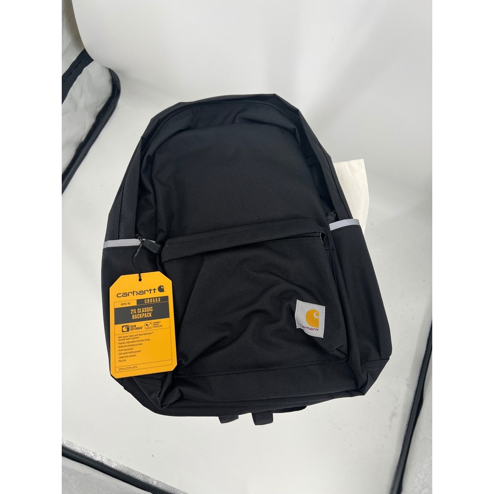 Carhartt 21L Classic Backpack Black Rain Defender CB0553 NWT